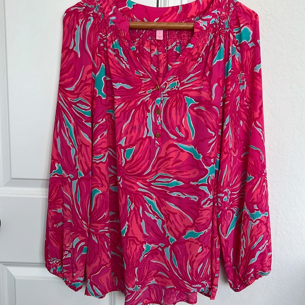 Lilly Pulitzer Silk Blouse ( L)